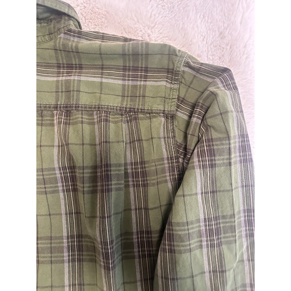 Carhartt Shirt Men 2 XL /Tall Green Loose Fit Outdoor Casual Chambray - Picture 10 of 16